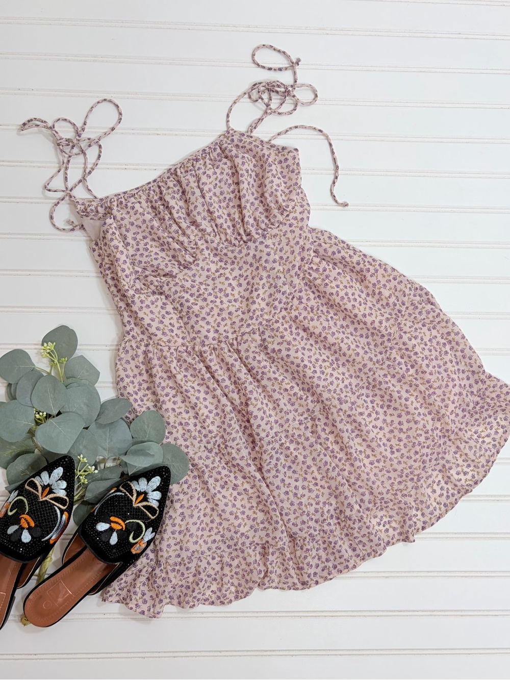 Sky to Moon Ditsy Floral Babydoll Mini Dress
